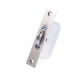 Standard Curved Wheel Sash Pulley - square-end - satin-chrome